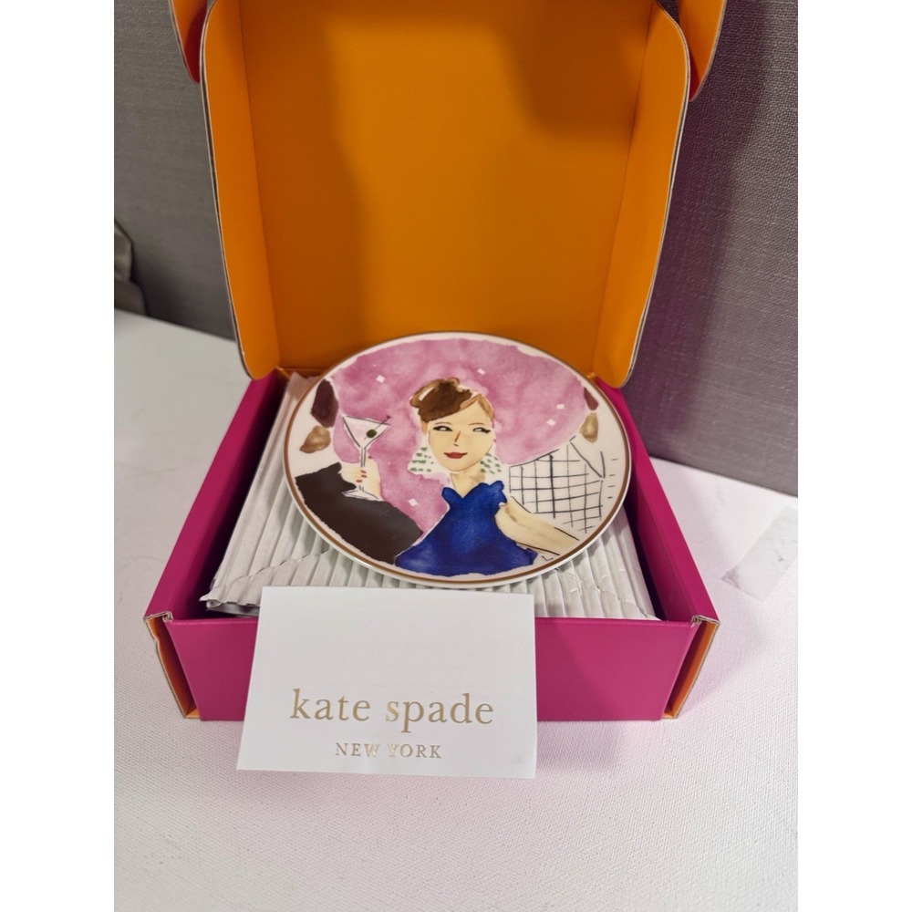 Kate Spade New York by Lenox Set Of 4 Cocktails Anyone Appetizer Plates